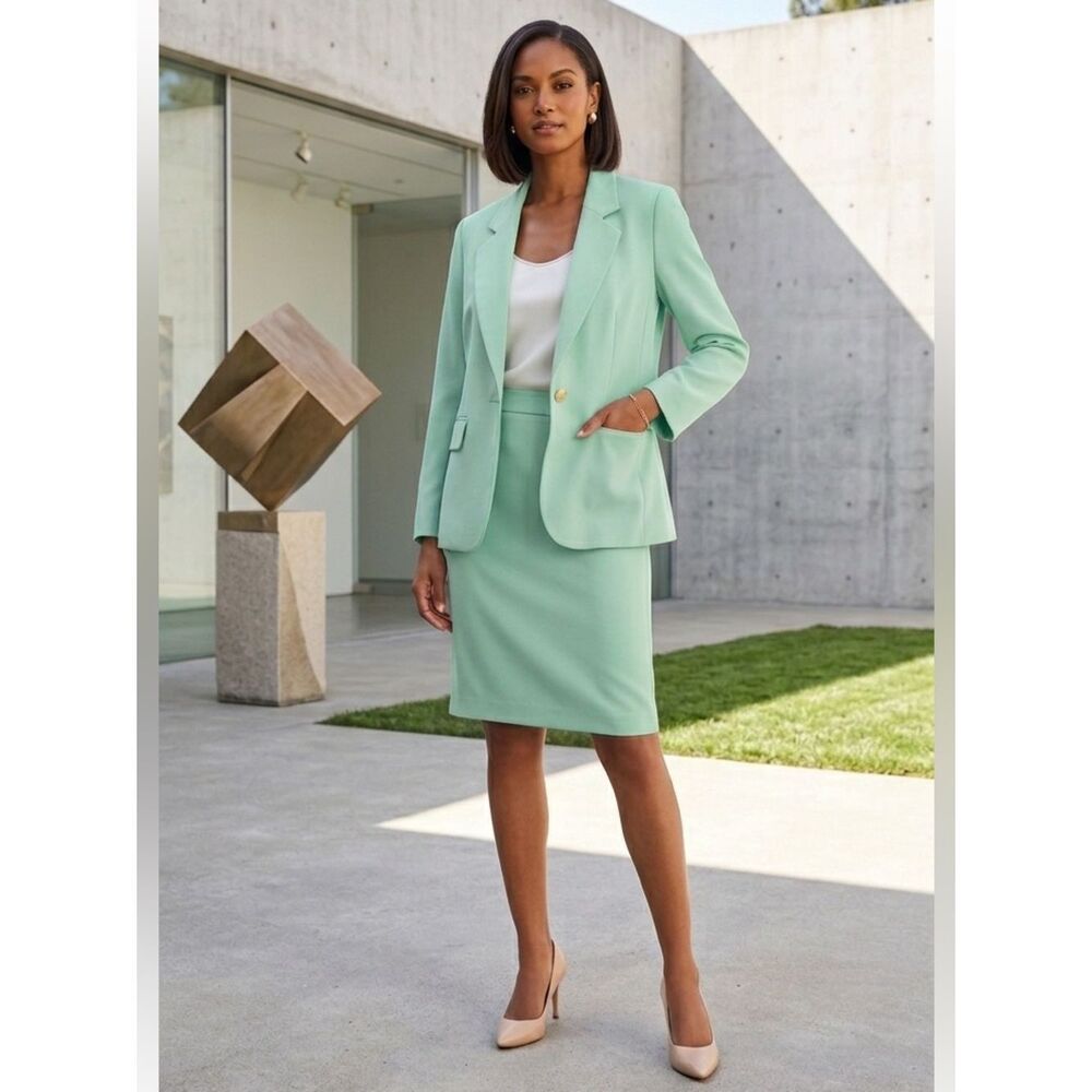 🔥 Take 50% OFF- Signature Collection Women's 2pc Skirt Suits, Size-12P